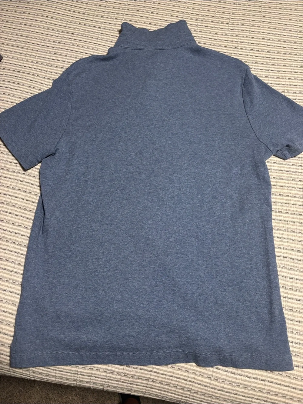Banana Republic Heather Navy Short-Sleeve Polo